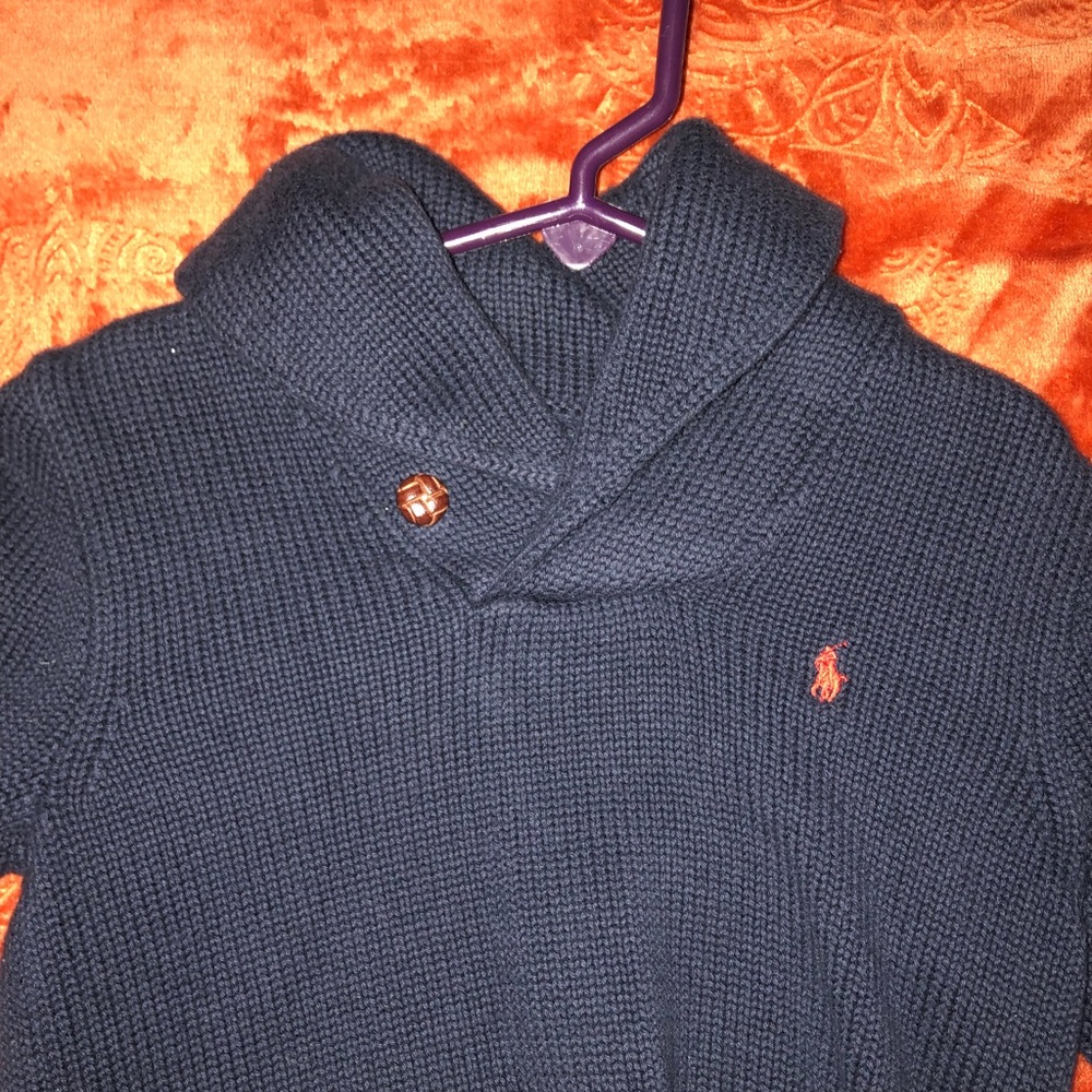 Boys Navy Blue Polo Sweater size 6